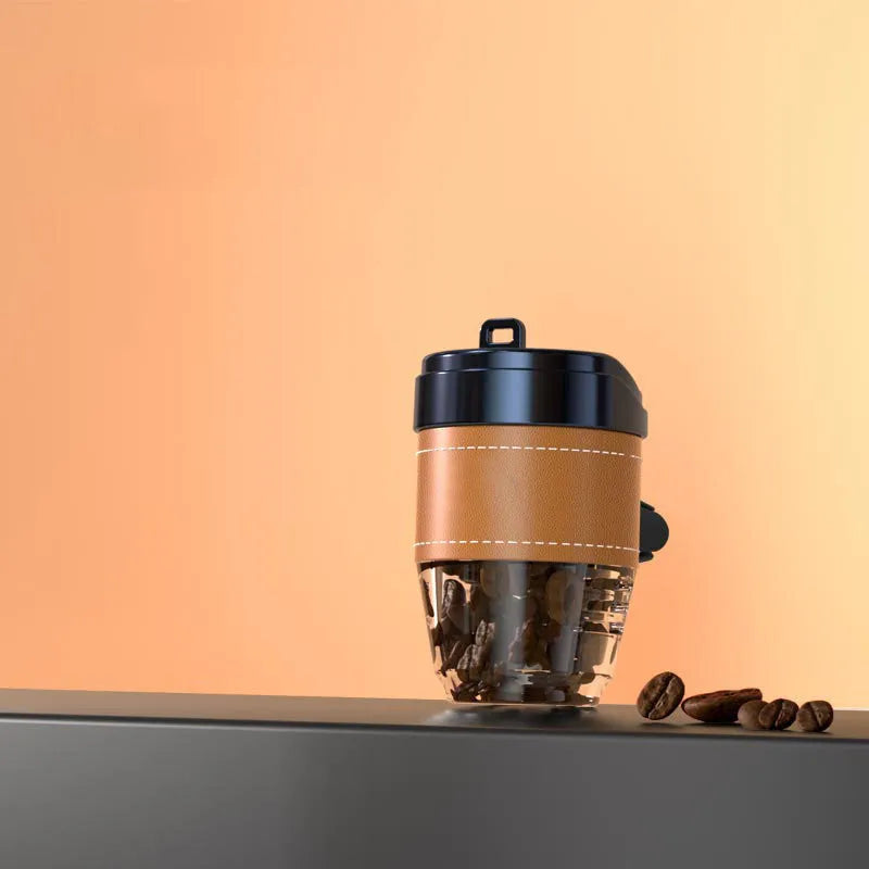 Coffee cup shaped car air freshener in plastic with coffee beans fragrance and multiple colour options