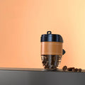 Coffee cup shaped car air freshener in plastic with coffee beans fragrance and multiple colour options