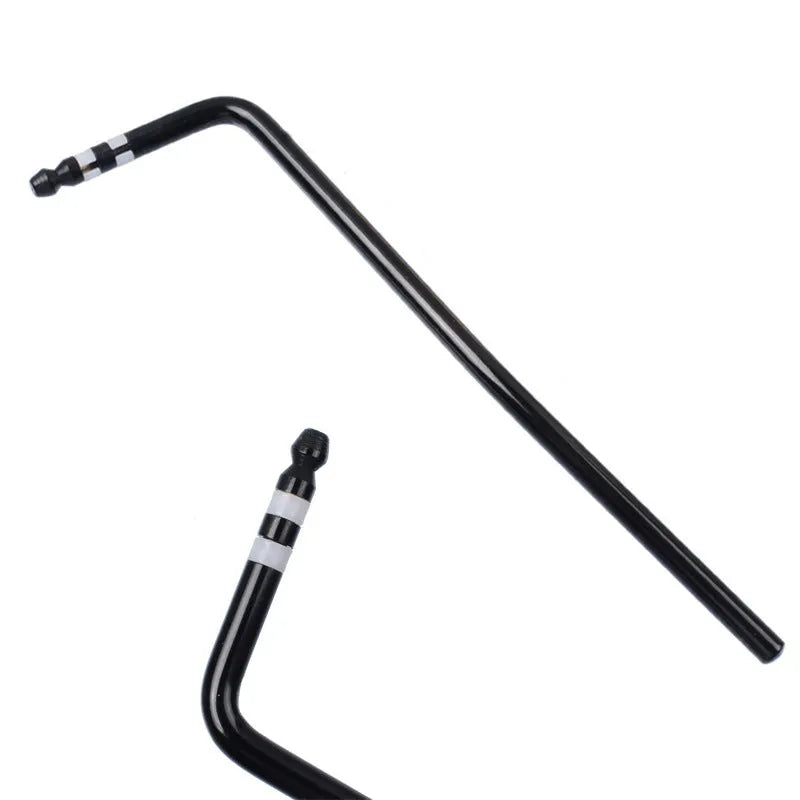 Direct plug-in guitar tremolo arm in black, blue, gold, and silver chrome finishes.
