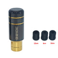 Roasted blue and gold aluminium alloy gear shift head with rubber sleeves for manual transmission cars