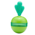 Blue durable rubber treat dispensing tumbler ball dog toy for medium large breeds