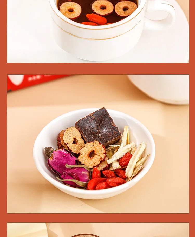 150g box of ginger tea bags with brown sugar, red dates and traditional Chinese herbs