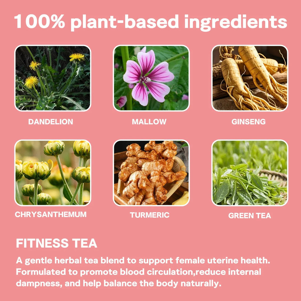 Wholesale uterine care herbal tea bottle with 30 tea bags, OEM/ODM women's wellness supplement by BIYODE, GMP HALAL certified