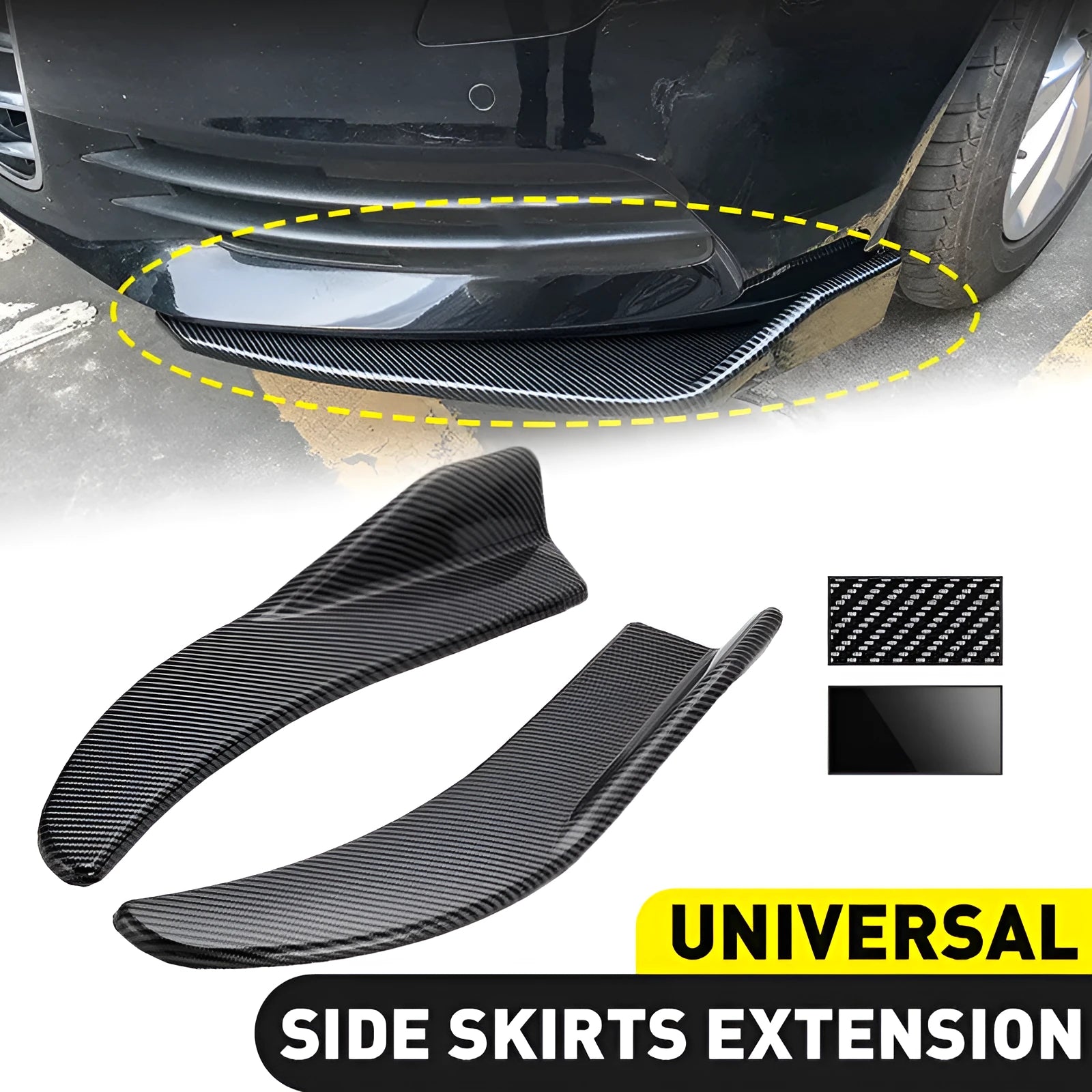 General Motors front and rear bumper deflector light kit in carbon fibre finish