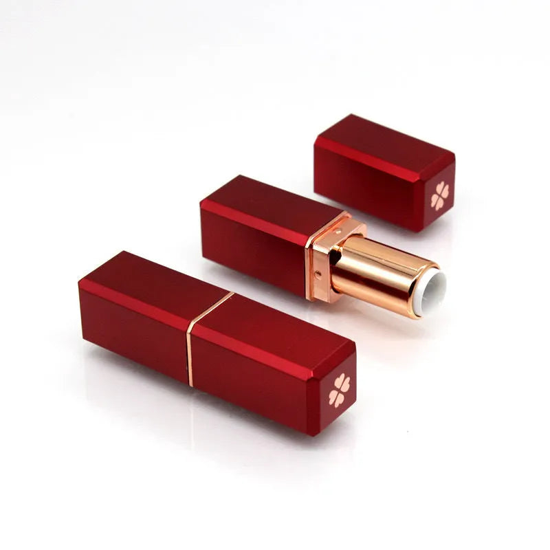 Empty 121 caliber lipstick tube in black, pink, red, or white ABS plastic for DIY cosmetics.