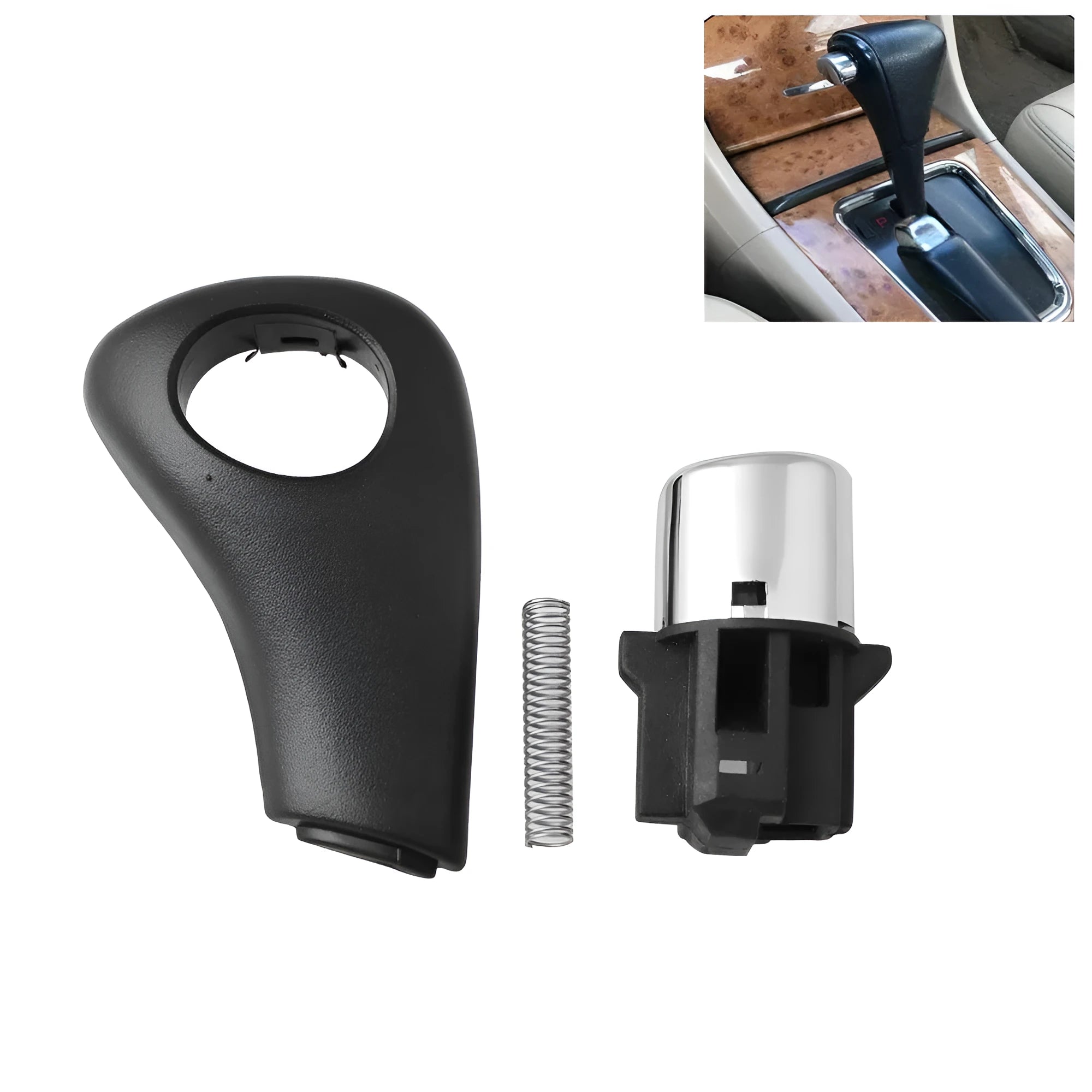 Black plastic ABS gear shift button handle for Honda Accord 2003-2005 replacement