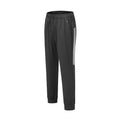 Men's black running trousers with mid waist design for exercise and casual wear