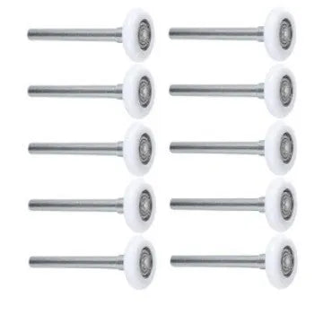 10 pack steel garage door rollers white with 2 handle winding strips