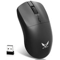 Black wireless mouse with three-gear audio button for laptop use
