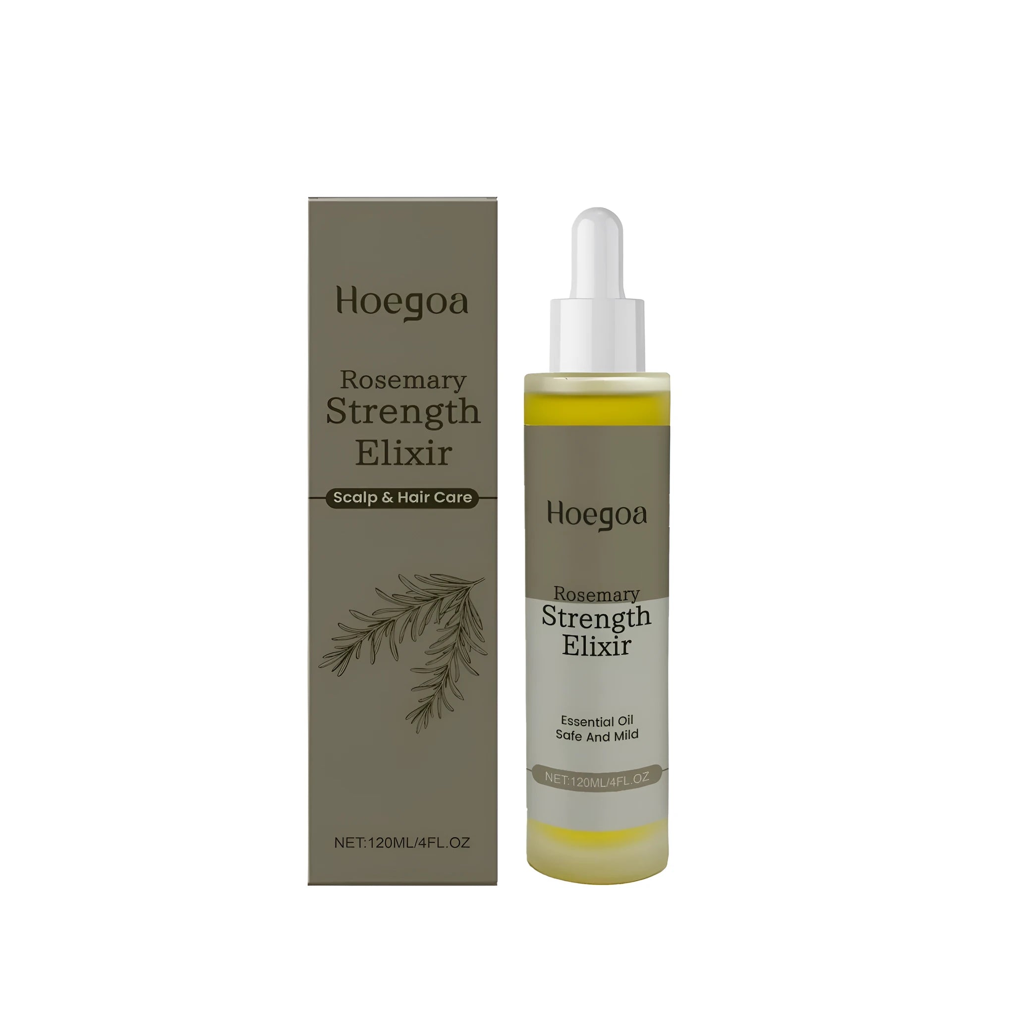 120ml bottle of rosemary and ginger hair tonic concentrate with vitamin E