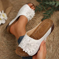 Women's fish mouth peep-toe slippers with thick rubber soles in multiple colour options
