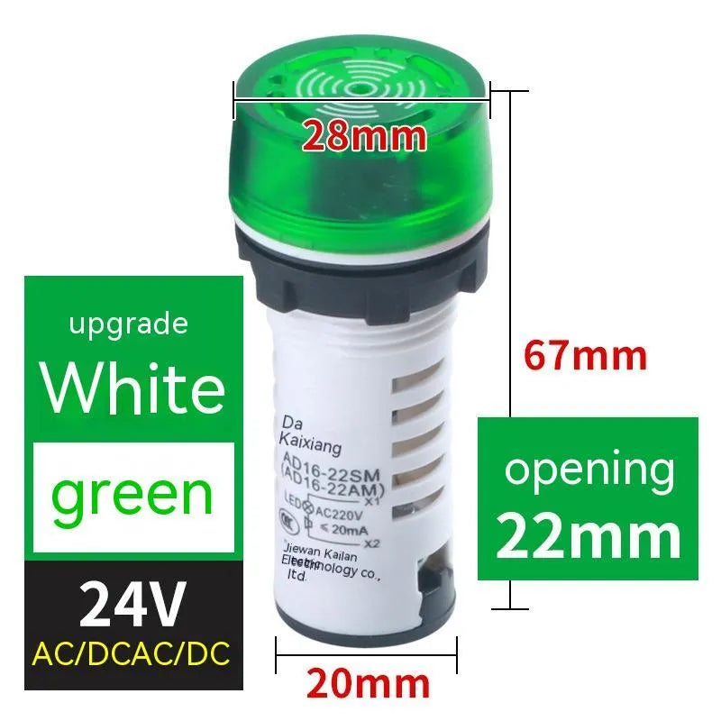 AD16-22SM red LED flashing sound and light buzzer for 22mm panel mounting