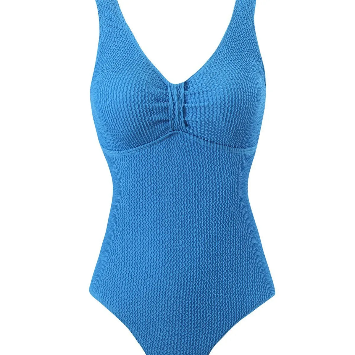 One-piece cover belly swimsuit in black, sleeveless polyester, sizes S-XXL