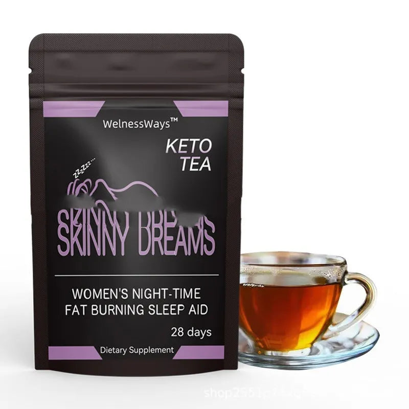 28 Day Slim Flat Tummy Tea programme with nine herbal tea blends including MACA energy and skin whitening collagen teas