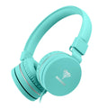 Bengoo C30 wired over-ear headphones with protein earmuffs and braided cable in mint green