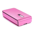Blue UV mobile phone steriliser disinfection box with touch switch, lid open showing interior chamber.