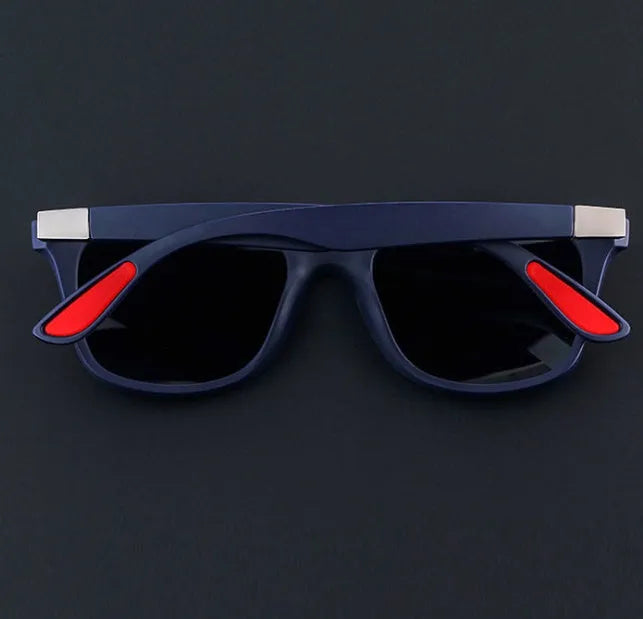 Men's polarized retro sunglasses with TAC lens, PC frame and UV400 protection in Blue, Orange and C01-C06 styles