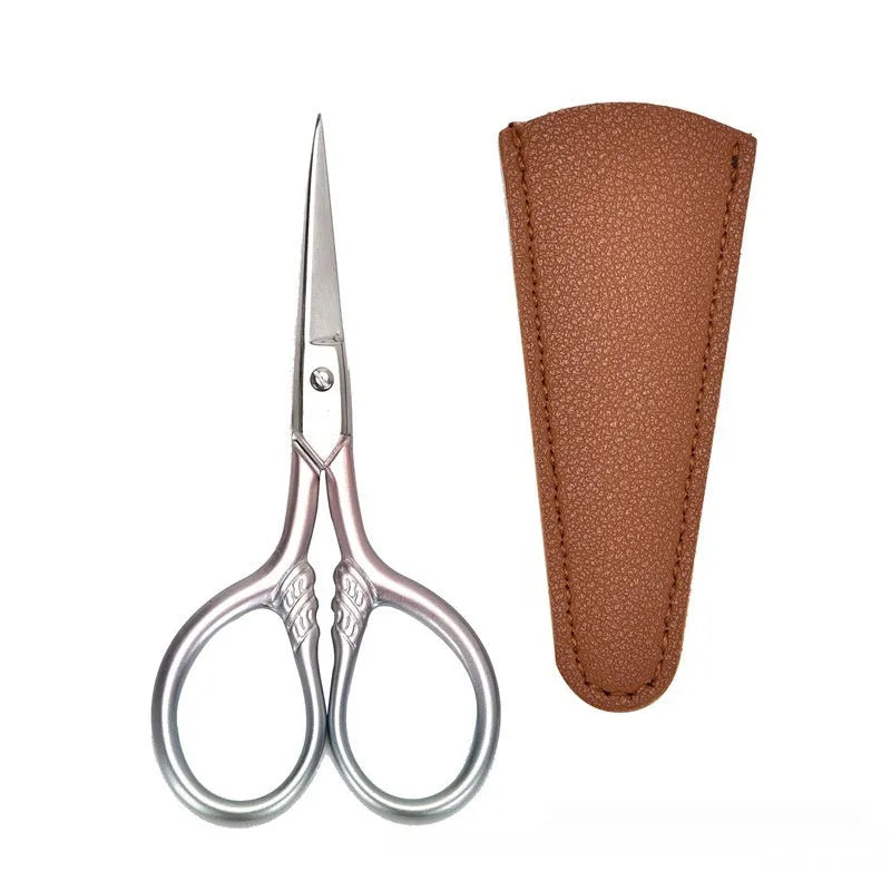 Mini stainless steel tea bag scissors for tea ceremony thread ends, available in gradually varied pink or silver