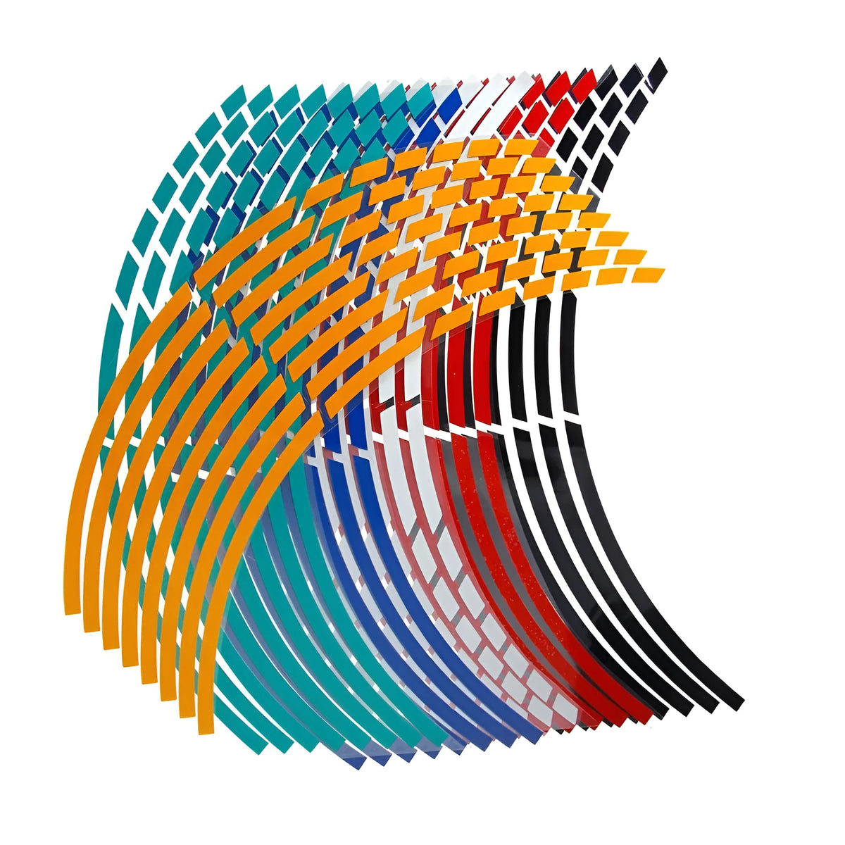 18 inch PVC reflective wheel sticker for car rim and motorcycle wheel hub in multiple colours