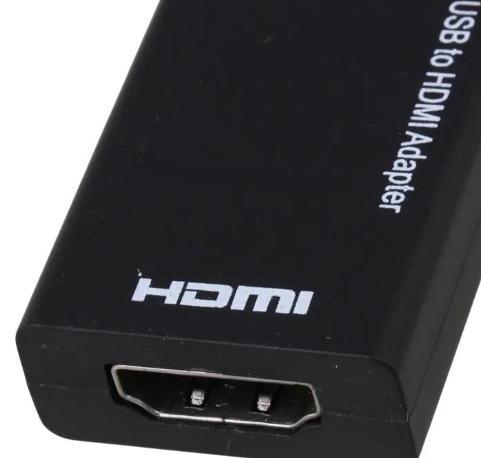 Black DisplayPort and Micro USB to HDMI adapter cable with 12cm length.