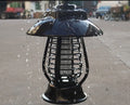 White solar mosquito lamp with solar panel and LED beads for garden outdoor insect control