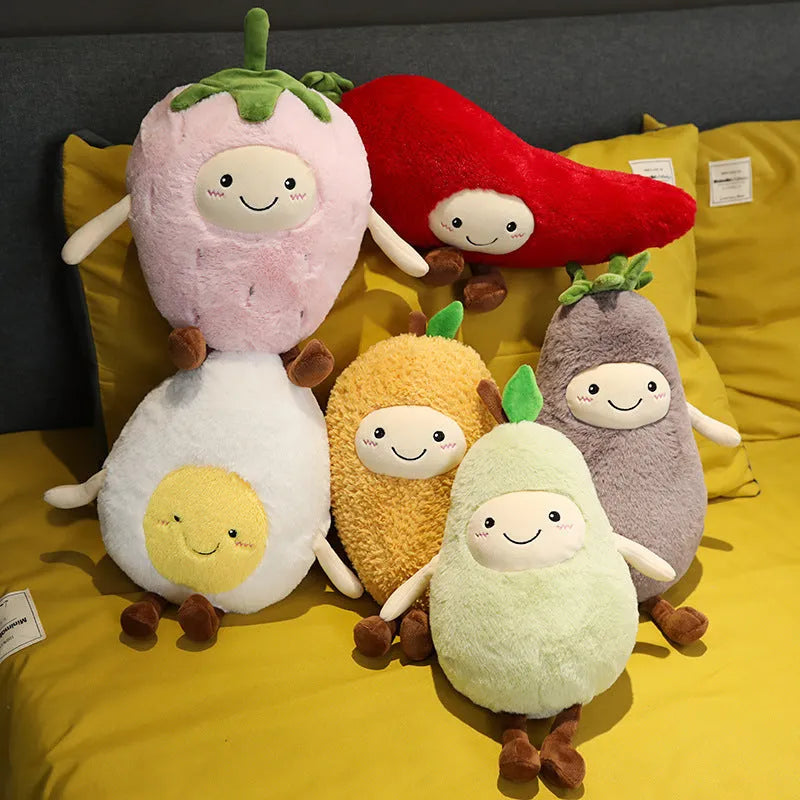 Cute plush cat toy 35cm tall with super soft short plush and PP cotton filling in egg colour
