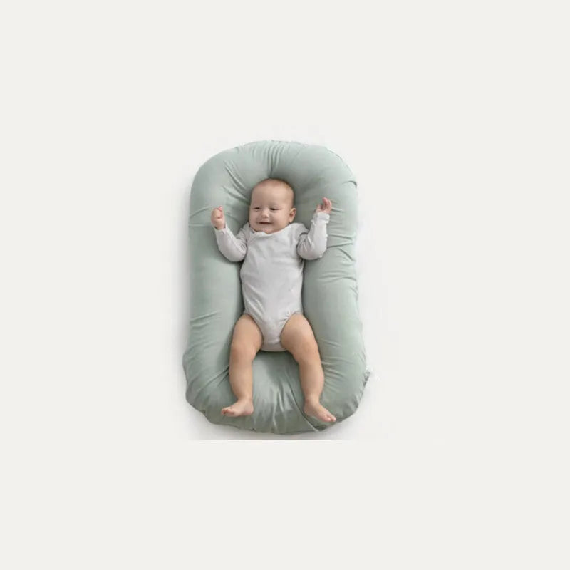 75x45cm cotton baby nest bed with bionic design for newborns, available in multiple colours