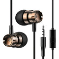 Metal turbo wired in-ear headphones with microphone in multiple colour options