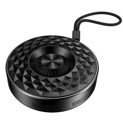 Mini wireless Bluetooth sound box speaker in black, orange and silvery white colour options.