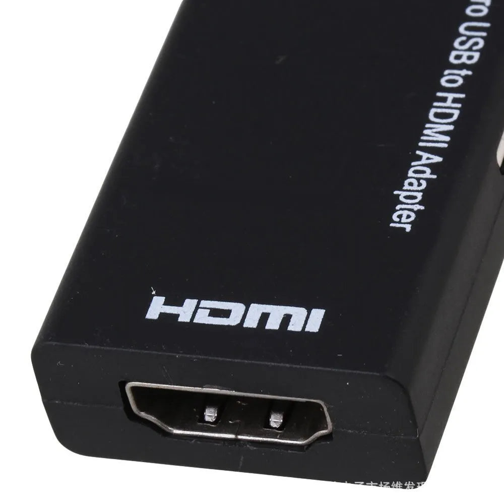 Black HD to HDMI adapter cable with 1.5 metre length for connecting handheld devices to televisions and monitors