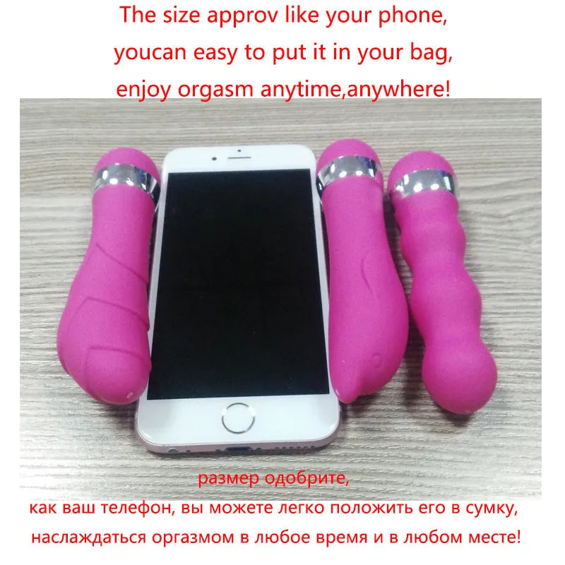 Six styles of realistic mini dildo vibrators for women including dual stimulation designs