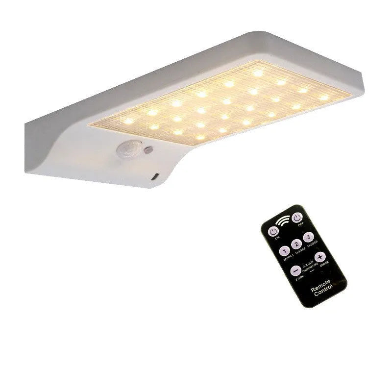 Black and white outdoor waterproof solar lamp IP65 LED garden light for villa courtyard