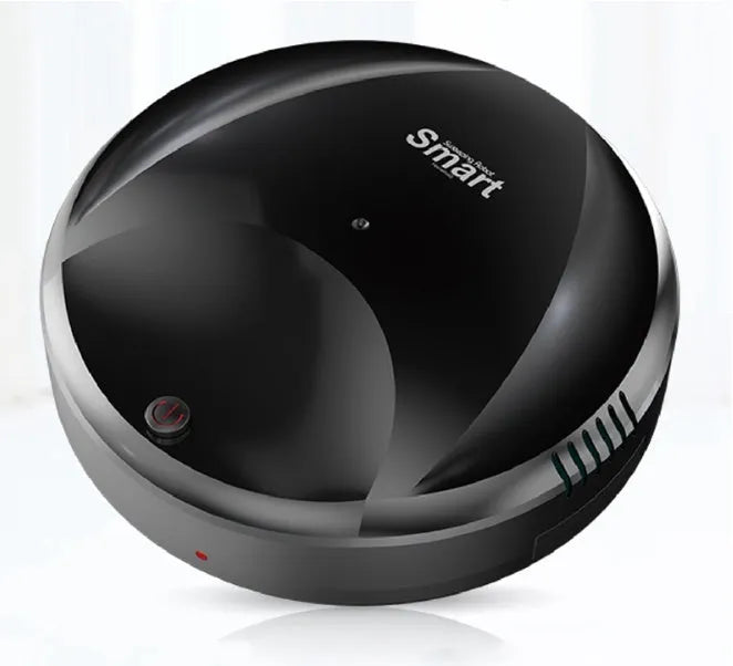 Smart vacuum cleaner charging version, black or white ABS robot, 23x23x6cm, automatic dust and hair sweeper