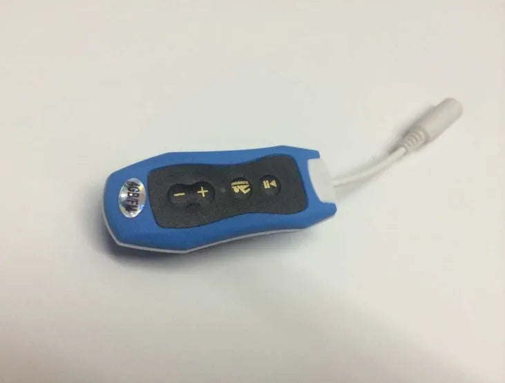 Compact Bluetooth MP3 headset in multiple colours with IPX68 waterproof rating for sports.