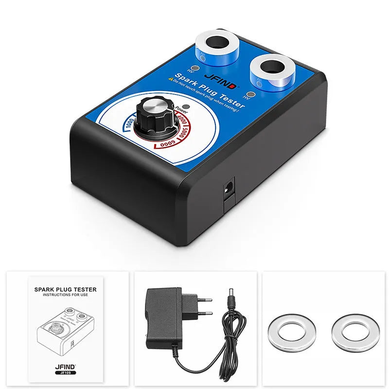 Car spark plug ignition system detector with tester set showing European and American standard options