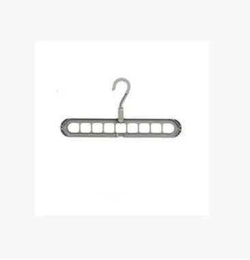 Plastic clothes hanger with rotatable storage hook in various colours, 33cm long