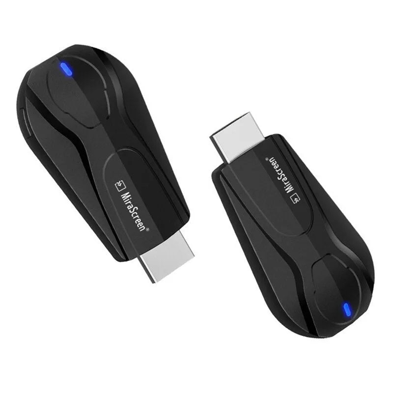 Matt black wireless screen player device with HDMI port for smartphone mirroring