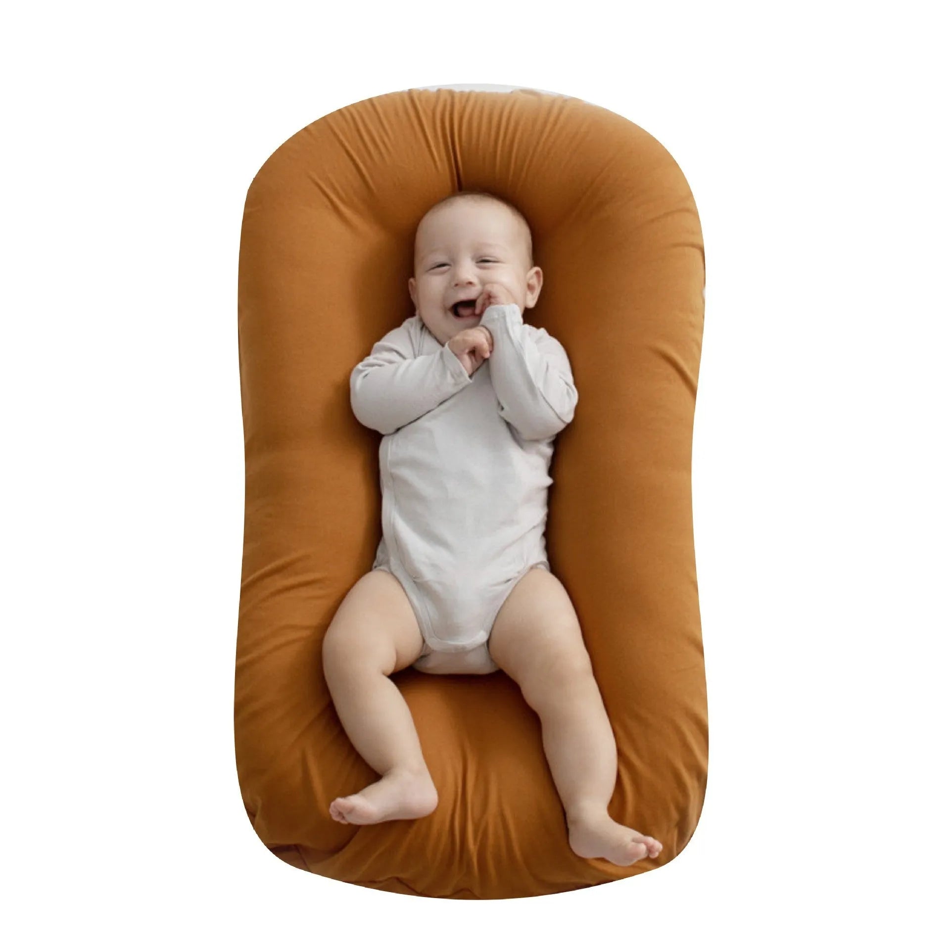 75x45cm cotton baby nest bed with bionic design for newborns, available in multiple colours