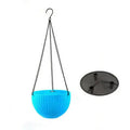 Plastic hanging basket planter with inner tank and chain in assorted colours