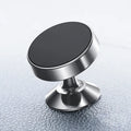 Aluminium alloy magnetic car phone holder in Black, Gold, and Silver colours showing paste and snap mounting styles.