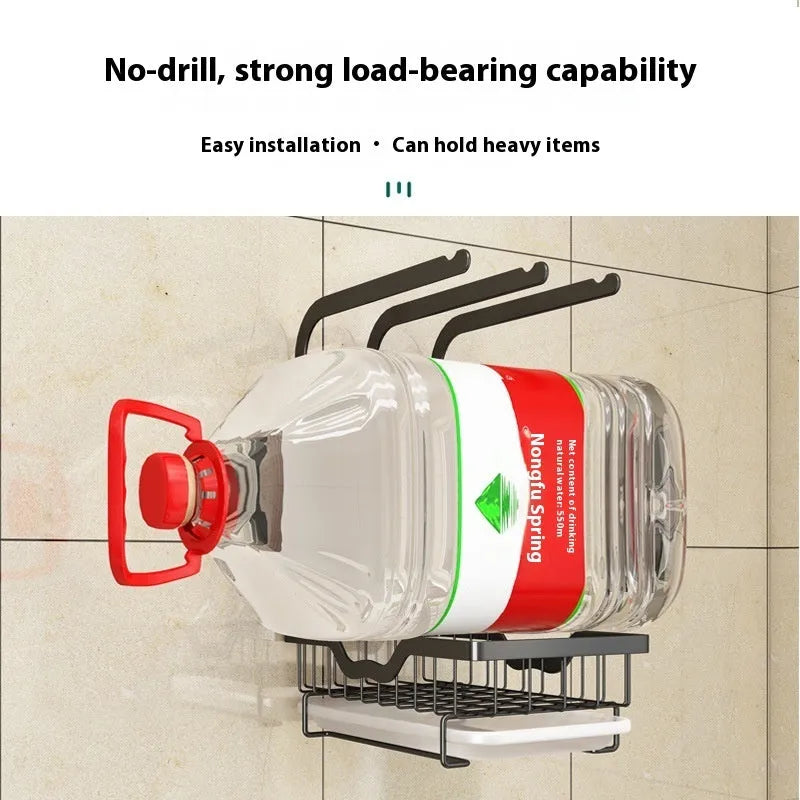 Foldable plastic kitchen draining storage rack in new Chinese style, shown on a desktop.