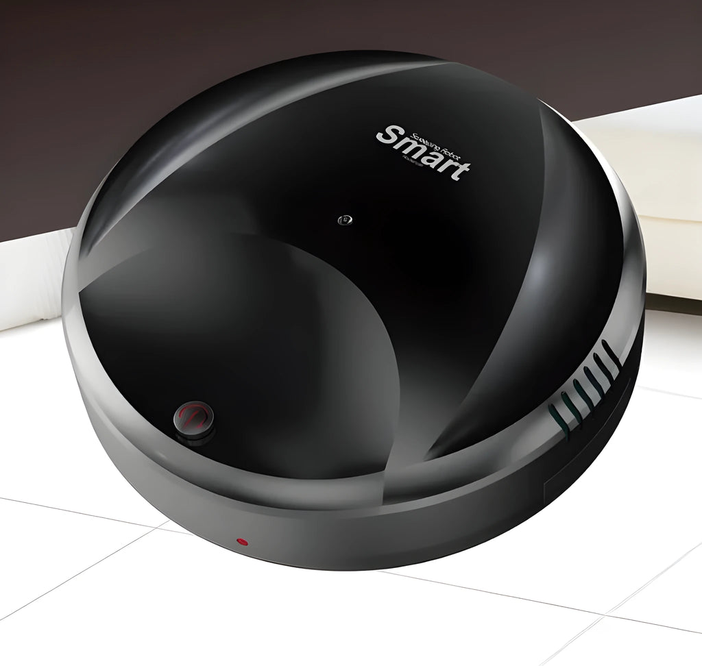 Smart vacuum cleaner charging version, black or white ABS robot, 23x23x6cm, automatic dust and hair sweeper