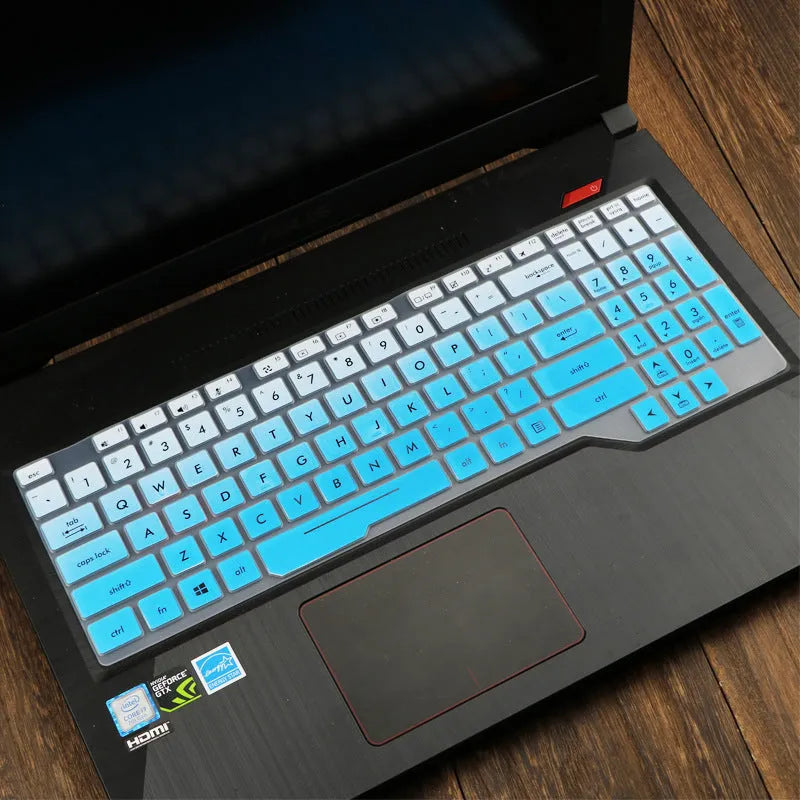 ASUS Flight laptop keyboard protective film cover in multiple colour options on a keyboard