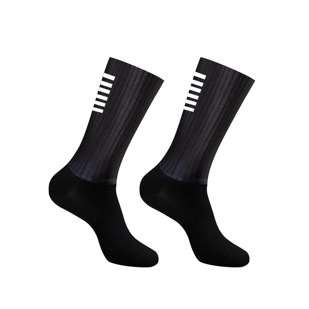 A pair of athletic sports socks for cycling and running, shown in one of six available colours.