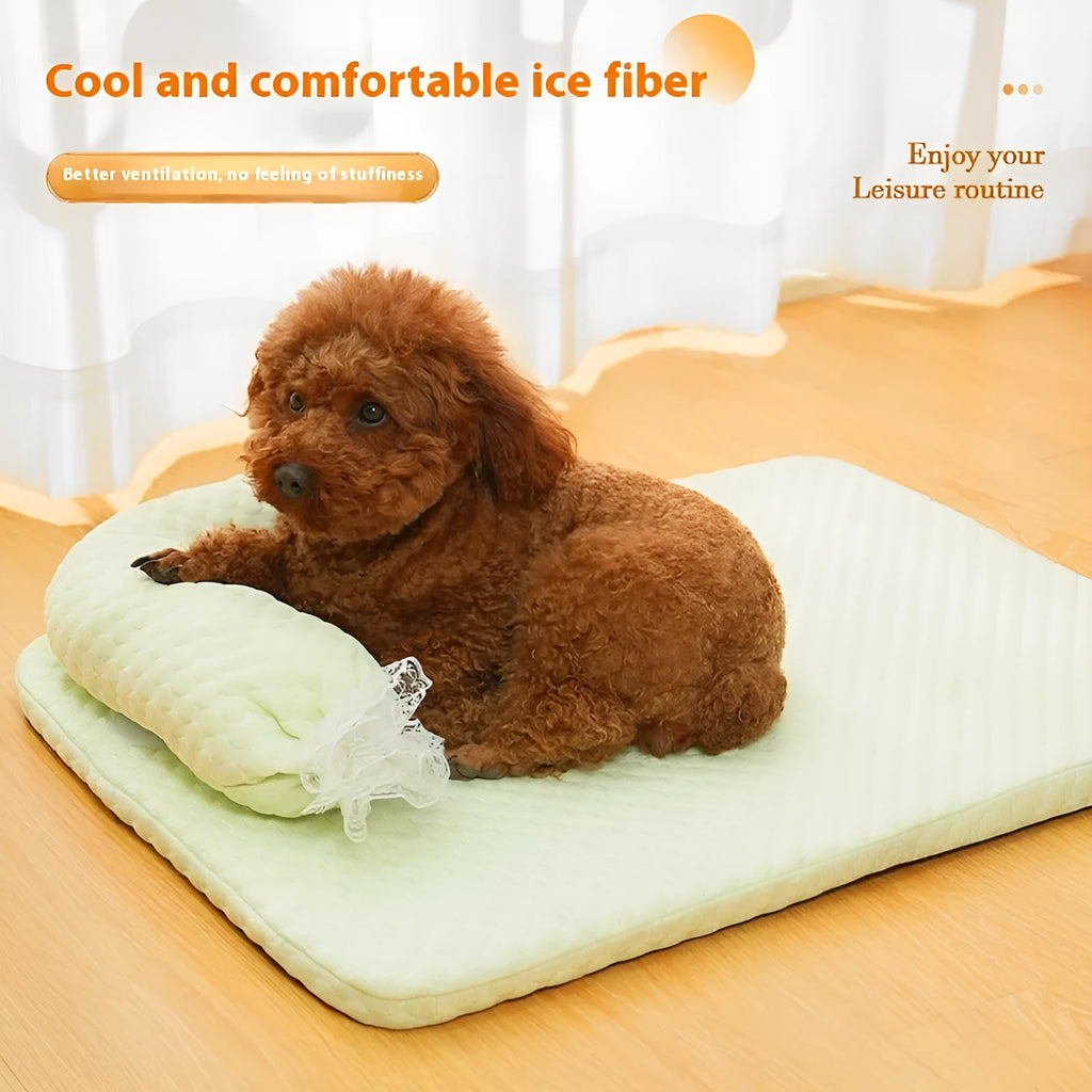 Candy colour cloth dog mat in blue, gray or green, sizes S to XL