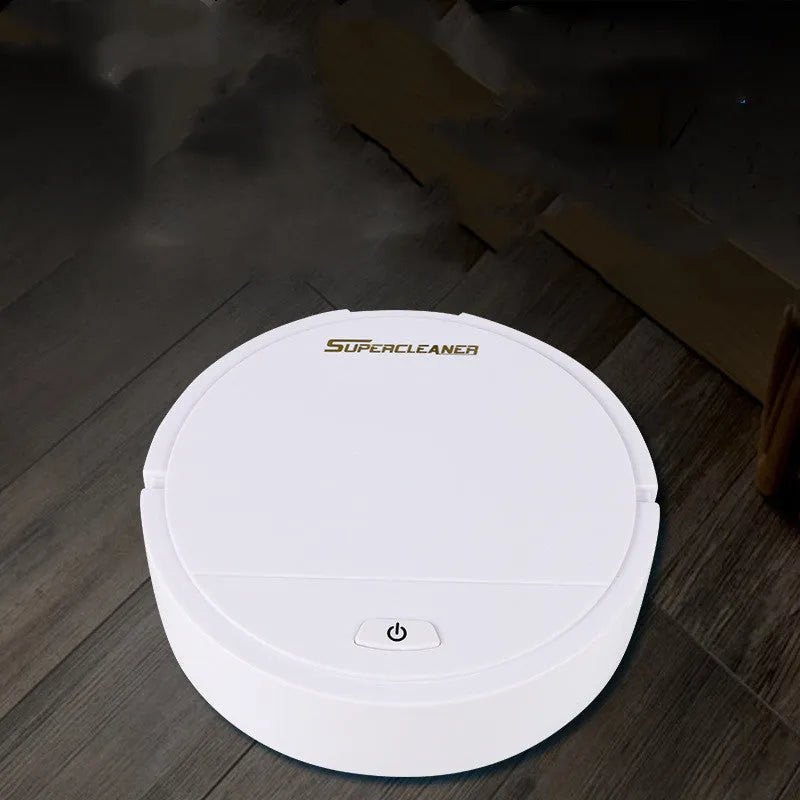 Robot vacuum cleaner with sweep and suction functions in black, red, or white colours for home use