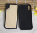 Wooden and TPU hybrid phone case for iPhone with carbonised bamboo back in multiple wood tone colours