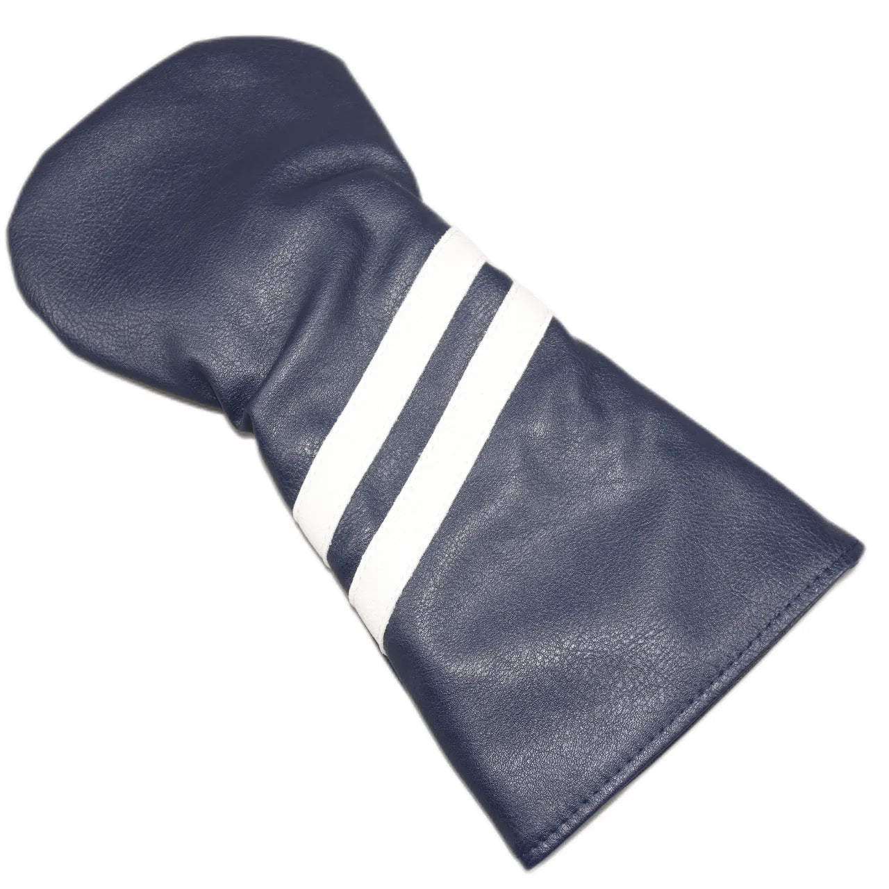 Golf club head cover with two oblique stripes in choice of six colours and three sizes