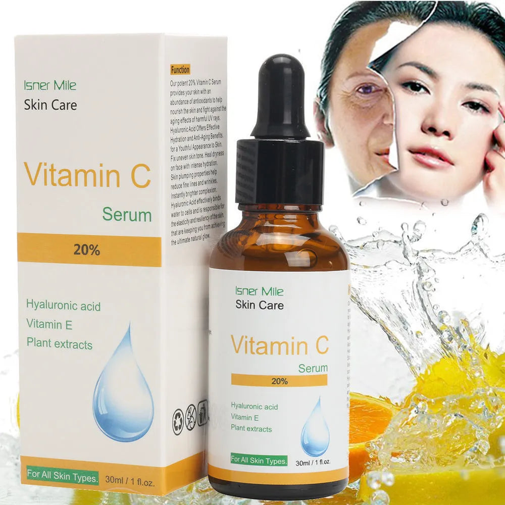 30ml bottle of Vitamin C undiluted face essence for brightening dull skin and shrinking pores