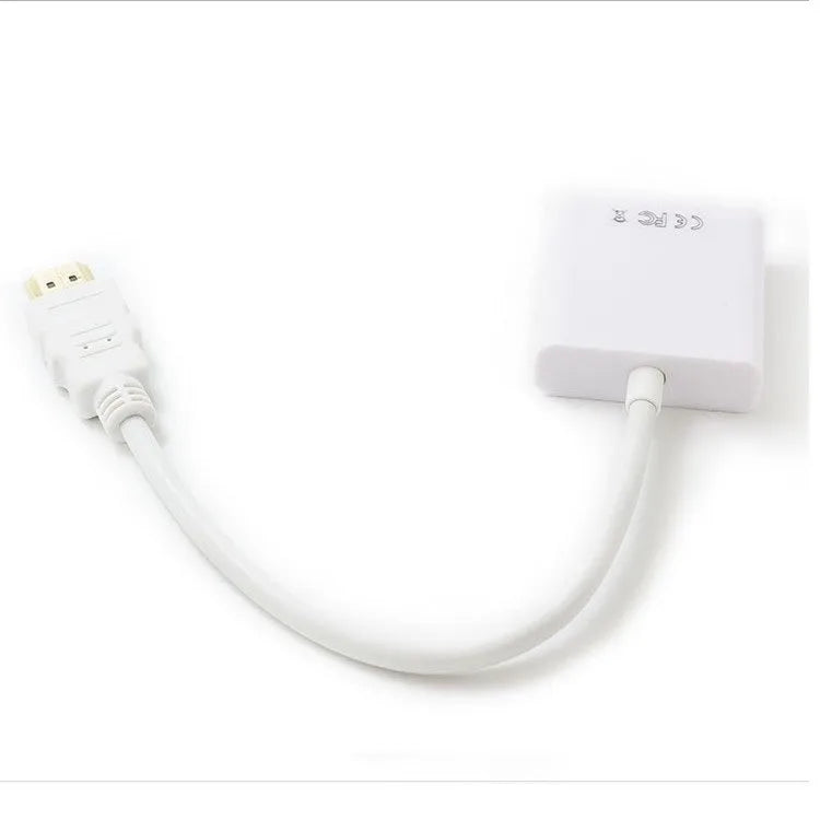 HDMI to VGA female adapter cable with 30cm black HDMI cable and white option